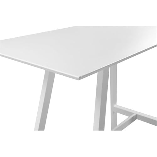 Pemberly Row 7-Piece Modern Aluminum Frame Patio Bar Set White
