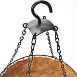 Generic 42" XL Industrial Strength Hanging Basket with Coconut Liner and Heavy-Duty Chain Black