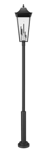 Z-Lite Gannon 5 Light Outdoor Post Mounted Fixture Black