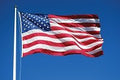Flag Zone 30' x 60' Nylon US Flag with Embroidered Stars Red, White and Blue