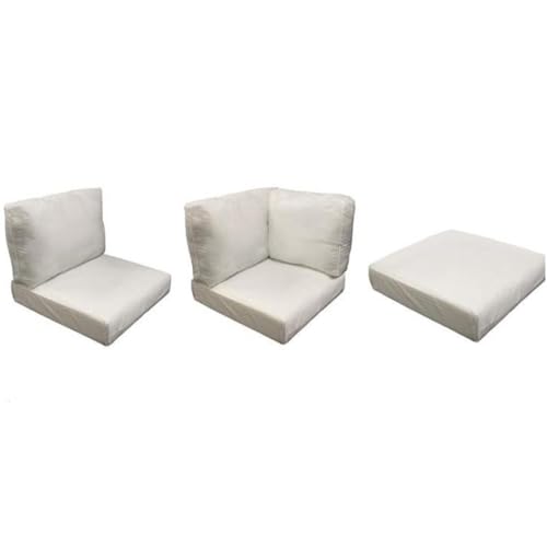 Afuera Living Weather & Water Resistant High Back Cushion Set Cream