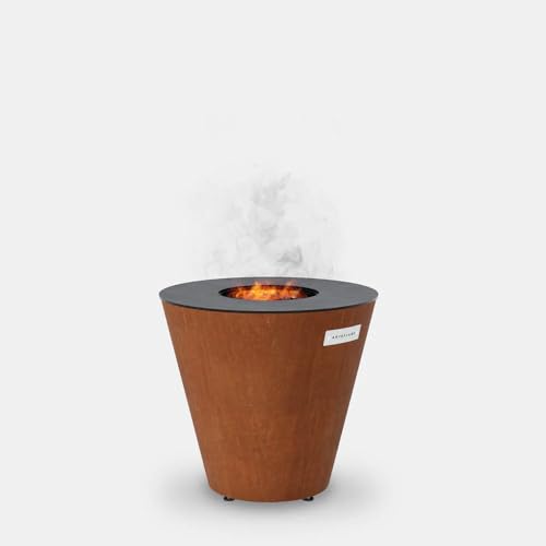 ARTEFLAME Charcoal BBQ Grill and Fire Pit Bundle Brown
