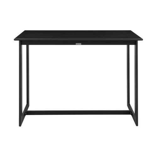 Armen Living Orlando Outdoor Patio 5-Piece Aluminum Bar Set Black