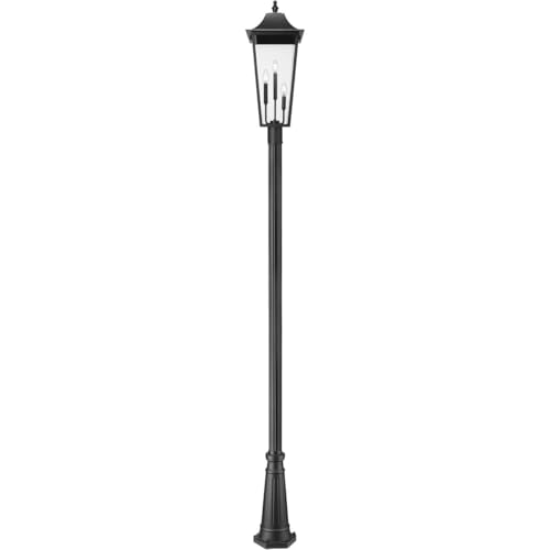 Z-Lite Gannon 3 Light 126" Tall Post Light Black