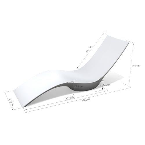 Aquamarine In-Pool Lounge Chairs Set of 2 White