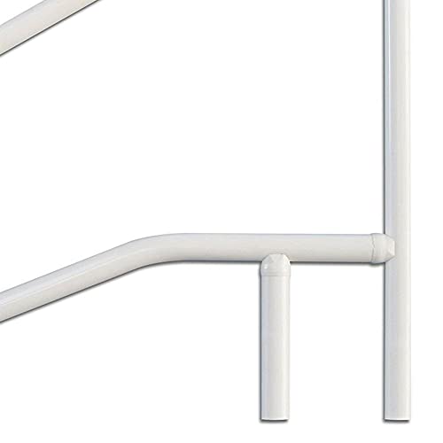SAFTRON Cross Braced 3-Bend Pool Rail White