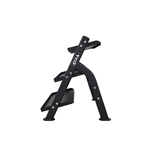 TKO 3-Tier Dumbbell & Kettlebell Rack | Home Gym Organizer | Black Stand