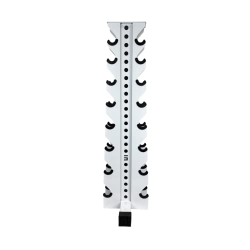 Synergy Custom Fitness 8-Tier Vertical Dumbbell Storage Rack - DBRK8 (Textured Black, Grey, White, Synergy Blue, Red, Orange, Yellow, Blue, Military Green, Military Tan)