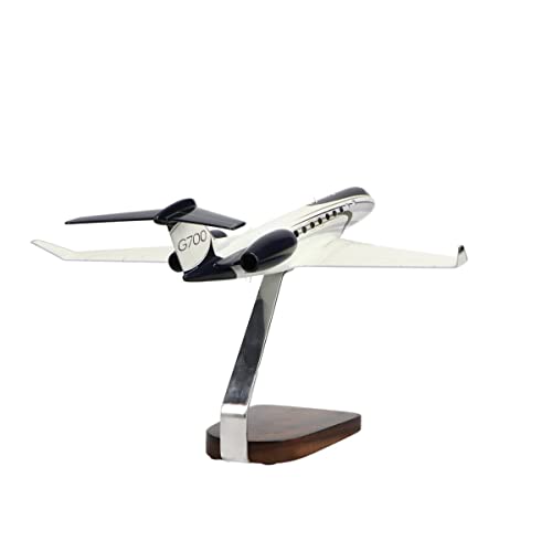 High Flying Models Gulfstream G700 Large Mahogany Sculpture Multicolor