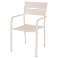 Pemberly Row 34" Aluminum Patio Dining Chair Set of 6 White