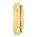 Livex Satin Brass Outdoor Wall Lantern