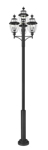 Z-Lite Westover 3 Light Outdoor Post Mount Fixture Black