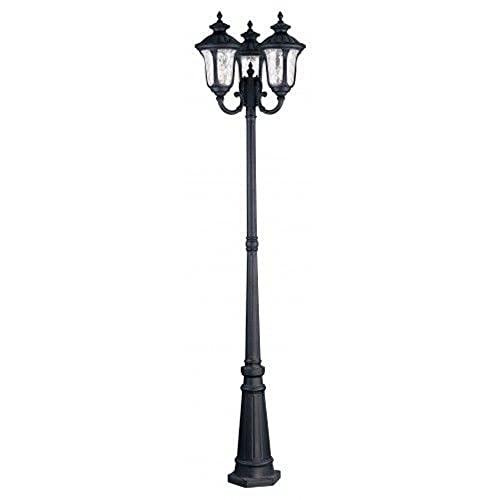 Livex Oxford 3 Light Outdoor Post Black