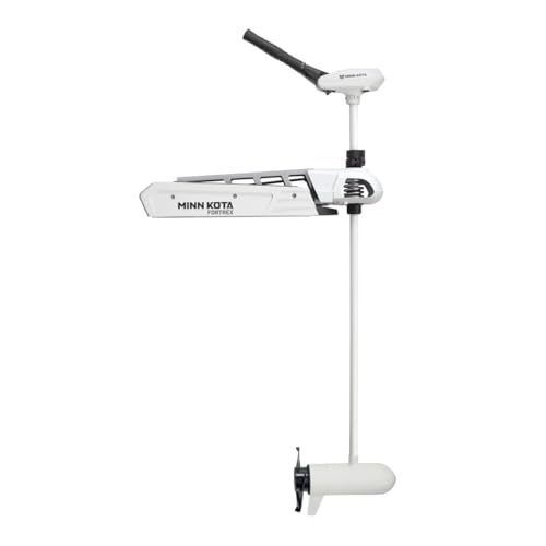 Minn Kota Riptide Fortrex Saltwater Bow-Mount Trolling Motor 52-Inch Shaft Hand Control 24-Volt 80-Pound White