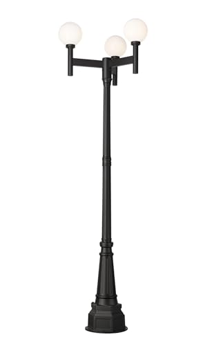 Z-Lite Laurent 3 Light 100" Tall Post Light Black