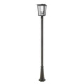 Z-Lite 2 Light Outdoor Post Mounted Fixture Oil Rubbed Bronze