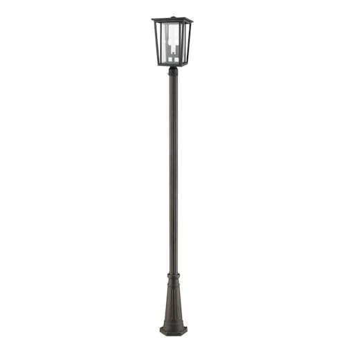 Z-Lite 2 Light Outdoor Post Mounted Fixture Oil Rubbed Bronze