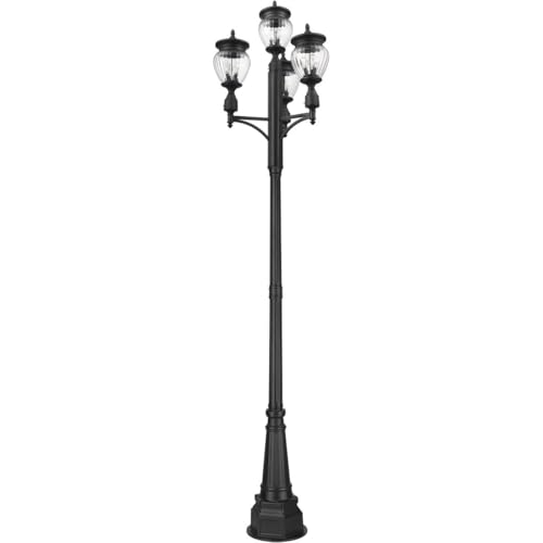 Z-Lite Davina 3 Light Outdoor Post Mounted Fixture Black