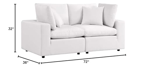 Modway Commix Overstuffed Outdoor Patio Loveseat White