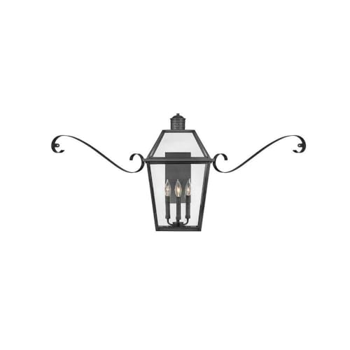 Bailey Street Home 3 Light Outdoor Wall Lantern Traditional Style Brass 49.5" Wide x 27" High