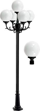 DABMAR LIGHTING Emily Post LED Light Fixture 5x16W 85-265V Black