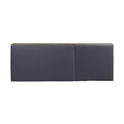 Christopher Knight Home Abraham Outdoor Acacia Wood Chaise Lounge with Cushion Set of 2 Gray Finish + Dark Gray