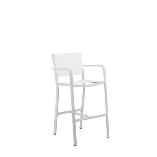 Pemberly Row 7-Piece Modern Aluminum Frame Patio Bar Set White