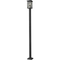 Z-Lite 1 Light Outdoor Post Mounted Fixture Black