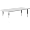 Pemberly Row Plastic Resin & Metal Activity Table Grey