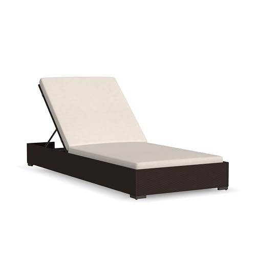 Homestyles Palm Springs Outdoor Chaise Lounge 1 Seat Beige/Brown