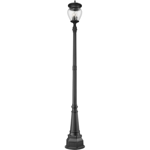 Z-Lite Davina 4 Light Post Light 108" Black