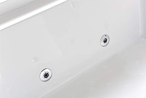 SIMBASHOPPING USA Whirlpool Bathtub Hydrotherapy 2 Persons 10 Water Jets Hot Tub 59" - Marbella