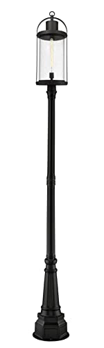 Z-Lite 1 Light Outdoor Post Mounted Fixture Black