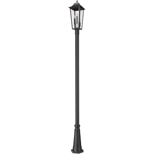 Z-Lite Gannon 3 Light 121" Tall Post Light Black