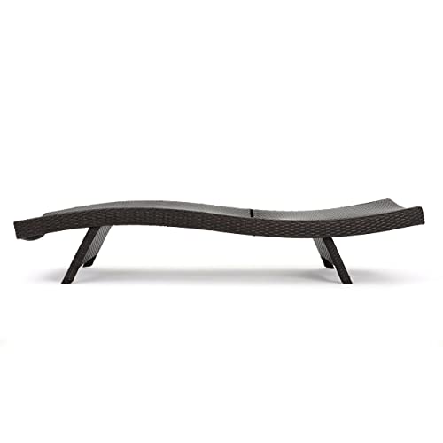 Christopher Knight Home Salem Outdoor Wicker Chaise Lounge Chairs 4-Pcs Set Multibrown