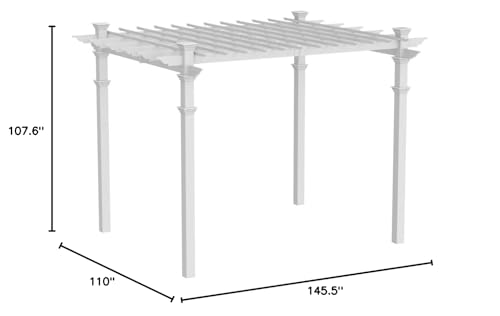 Vita Venetian 10' x 10' Vinyl Pergola White