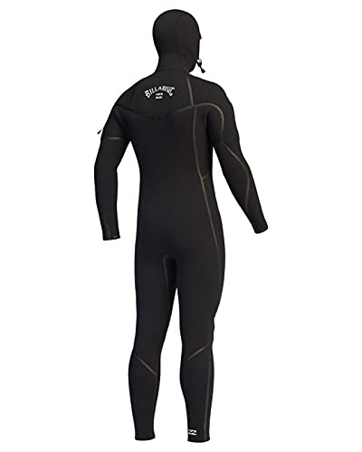 Billabong Mens 5/4mm Furnace Hooded Chest Zip Full Wetsuit Black XX-Large