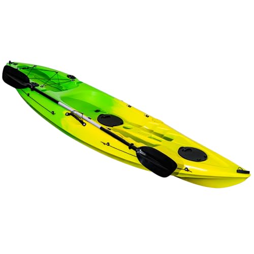 CuisinAid Fishing Kayak with Paddles 9.68FT Green Yellow