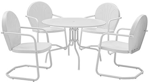 Crosley Furniture Griffith 5-Piece Outdoor Dining Set for 4 White
