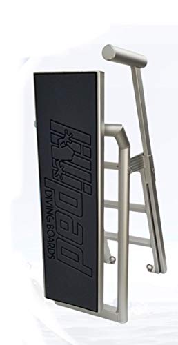 Lillipad Diving Board Pack - Includes Board, Under Mount or Ghost Mount, and Upgraded SEADEK Foam Surface Silver Anodized Dark Grey Undermount