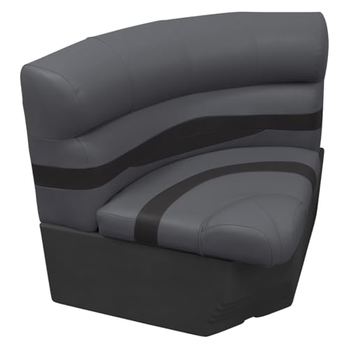 RestorePontoon Bow Radius Pontoon Boat Seat 28" Slate/Dark Neutral
