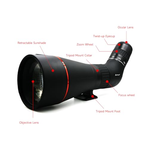 elabopt 20-60x80 ED Spotting Scope Waterproof High Definition Green
