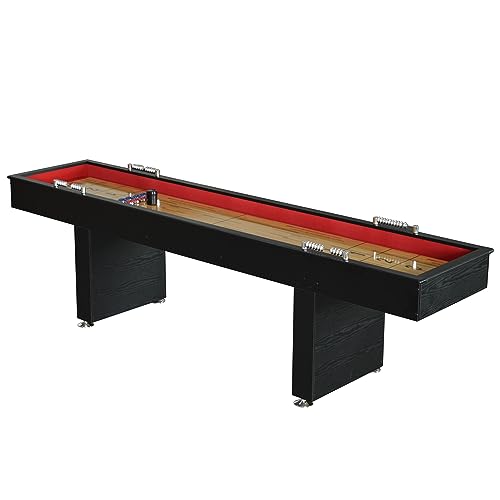 Hathaway Avenger Shuffleboard 9-Foot for Family Game Rooms Black
