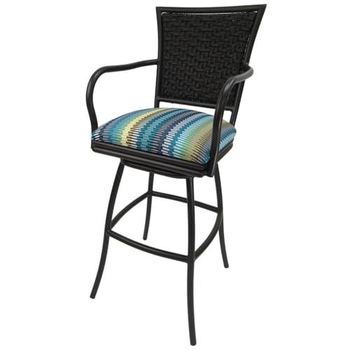 Pemberly Row Extra Tall 34" Bar Stool Set of 3 Multi-color
