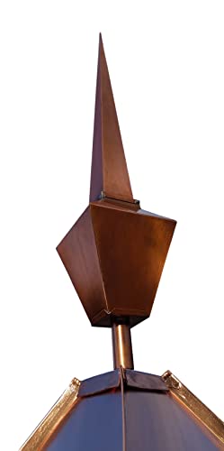 Accentua Olympia Cupola with Square Copper Finial 24 in. White with Copper Roof
