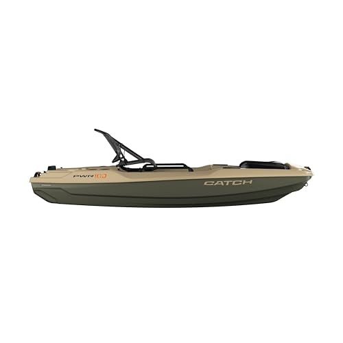Pelican Catch PWR 100 Fishing Kayak - Ergo360 Seating System - 10 ft - Light Kaki