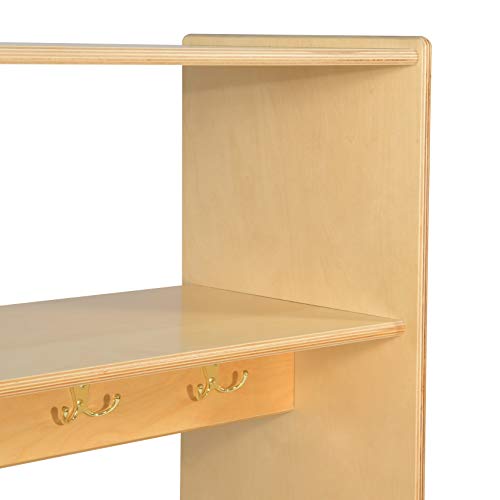 Wood Designs Baltic Birch Toddler Dress-Up Station with Mirror & Hooks