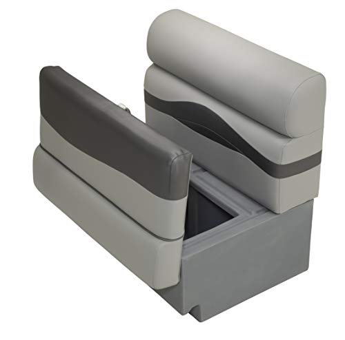 TaylorMade 30" Pontoon Boat Bench Seat with Storage Charcoal