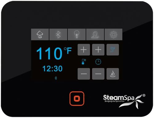 SteamSpa Black Bluetooth Generator Kit 12K Matte Black