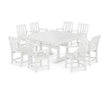 Trex Outdoor Furniture Cape Cod 9-Piece Square Farmhouse Dining Set Classic White